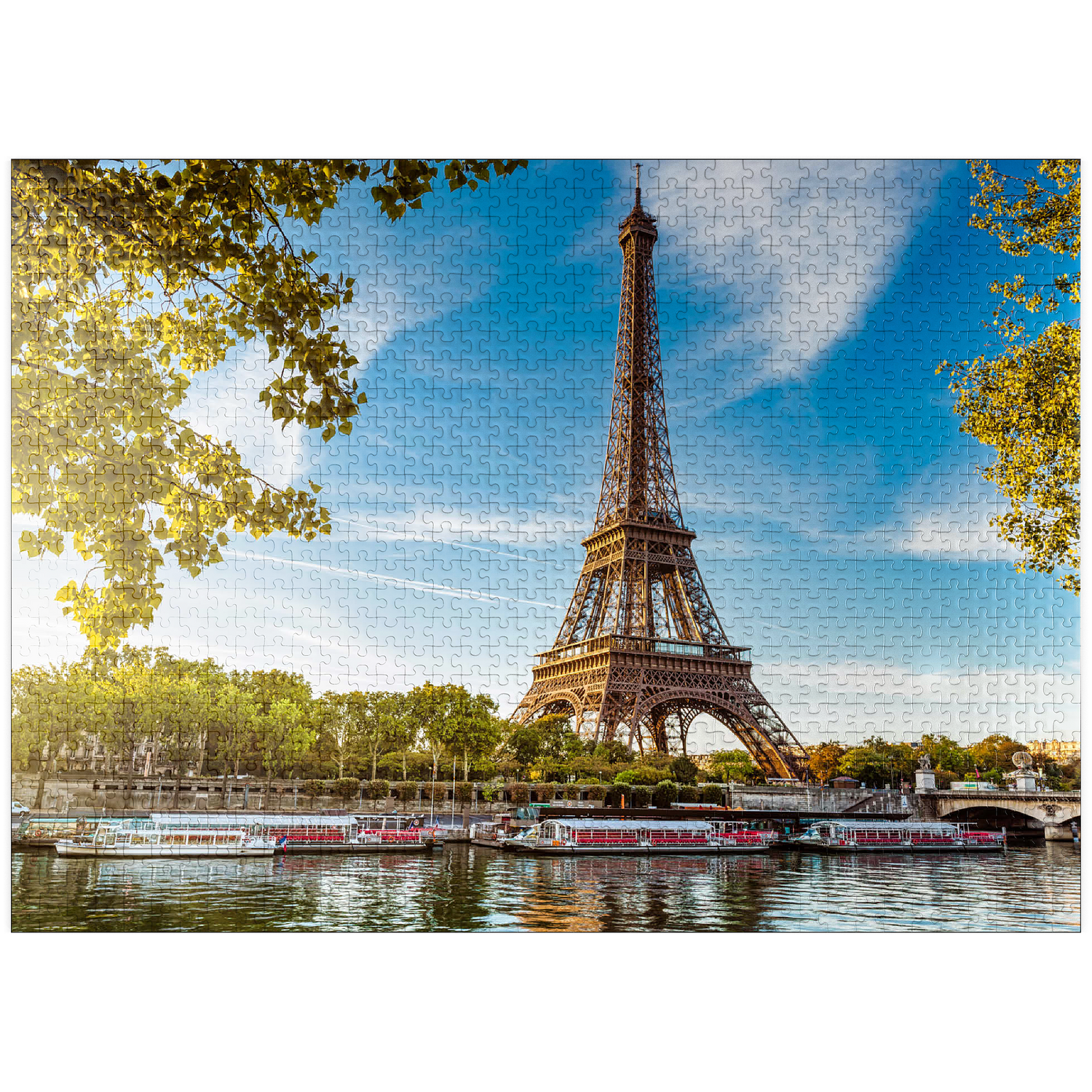 MyPuzzle - Eiffel Tower Paris France - Premium 1000 Piece Jigsaw Puzzle for Adults