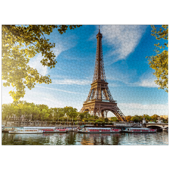 MyPuzzle - Eiffel Tower Paris France - Premium 1000 Piece Jigsaw Puzzle for Adults