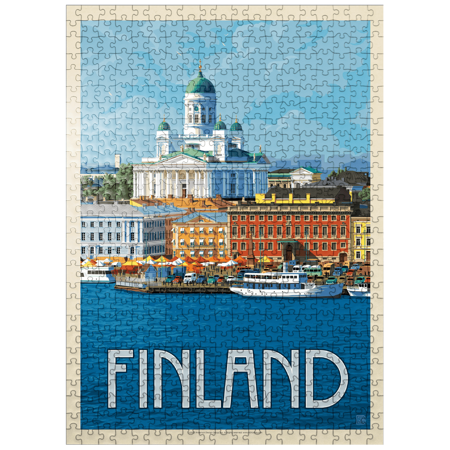 Puzzle Europe Voyage Vintage 1000 Pièces – MyPuzzle X Anderson Design Group – Qualité Premium Made In Germany