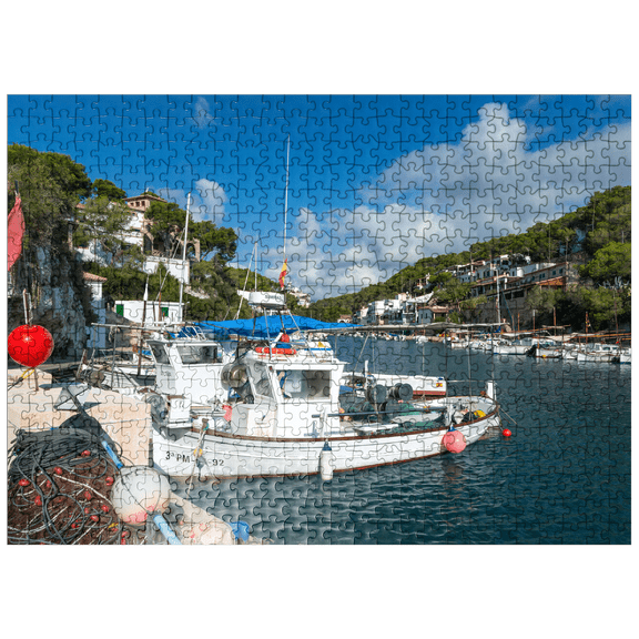 MyPuzzle - Fishing Port Of Cala Figuera, Mallorca, Balearic Islands, Spain - Premium 500 Piece Jigsaw Puzzle for Adults