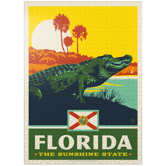 MyPuzzle - Florida: The Sunshine State - Premium 1000 Piece Jigsaw Puzzle for Adults