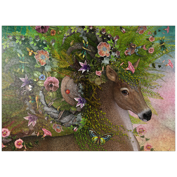 MyPuzzle - Forest Spirit: Spring Horse Laurie Prindle - Premium 1000 Piece Jigsaw Puzzle for Adults