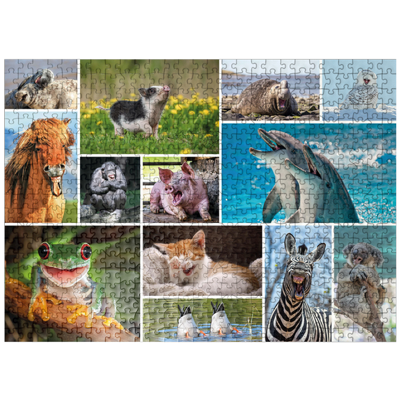 MyPuzzle - Funny Animals - Collage - Premium 500 Piece Jigsaw Puzzle for Adults