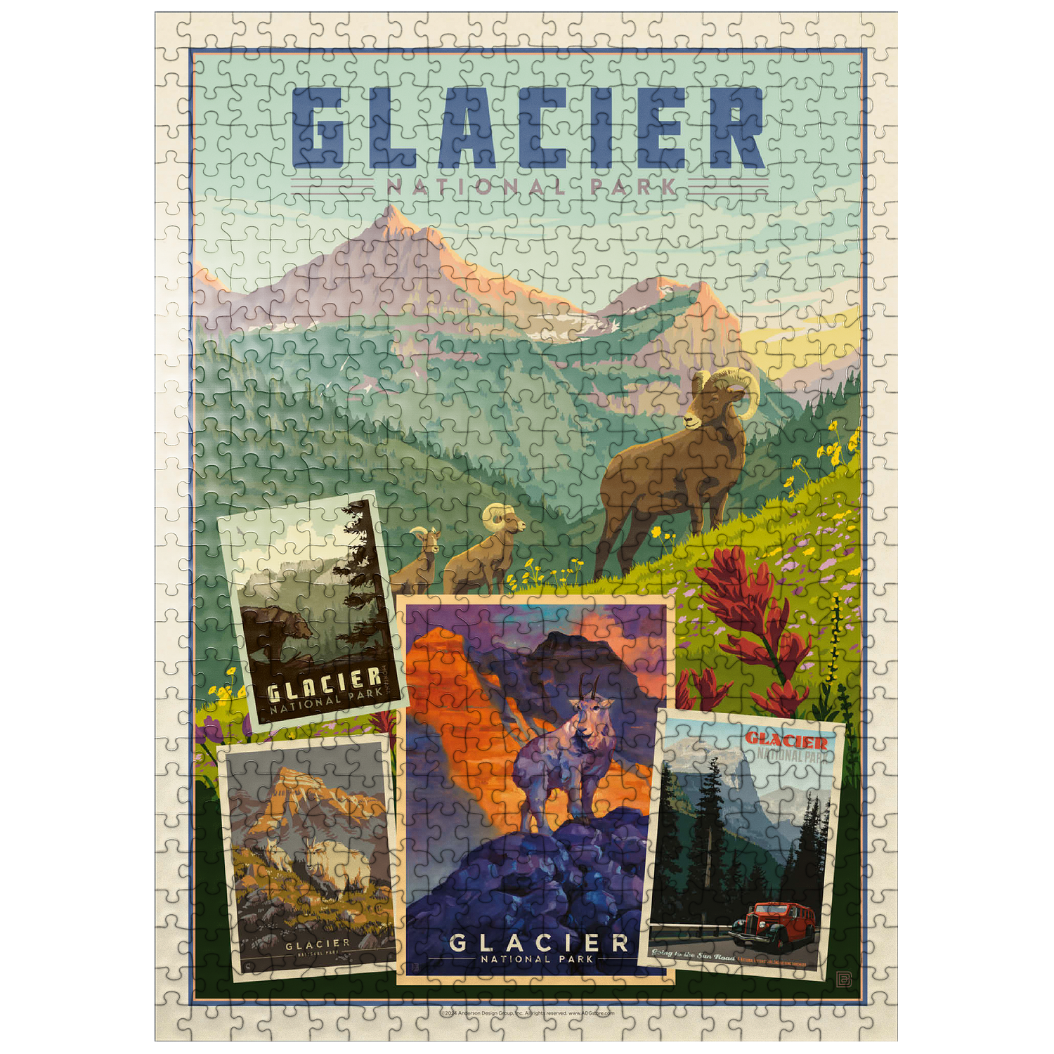 MyPuzzle Alaska – Vintage-Poster-Motiv Als 500-Teile-Puzzle, 48x34 Cm, Anderson Design Group (Premium-Druck) MyPuzzle Alaska – Vintage-Poster-Motiv Als 500-Teile-Puzzle, 48x34 Cm, Anderson Design Group (Premium-Druck)