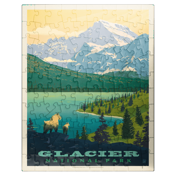 MyPuzzle - Glacier National Park: Grand Overlook - Premium 100 Piece Jigsaw Puzzle for Adults