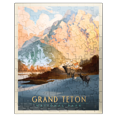 thumbnail image 1 of MyPuzzle - Grand Teton National Park: Winter Hush, Vintage Poster - Premium 100 Piece Jigsaw Puzzle for Adults, 1 of 6