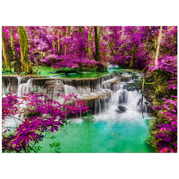 MyPuzzle - Huay Mae Khamin Waterfall Thailand - Premium 300 Piece Jigsaw Puzzle for Adults
