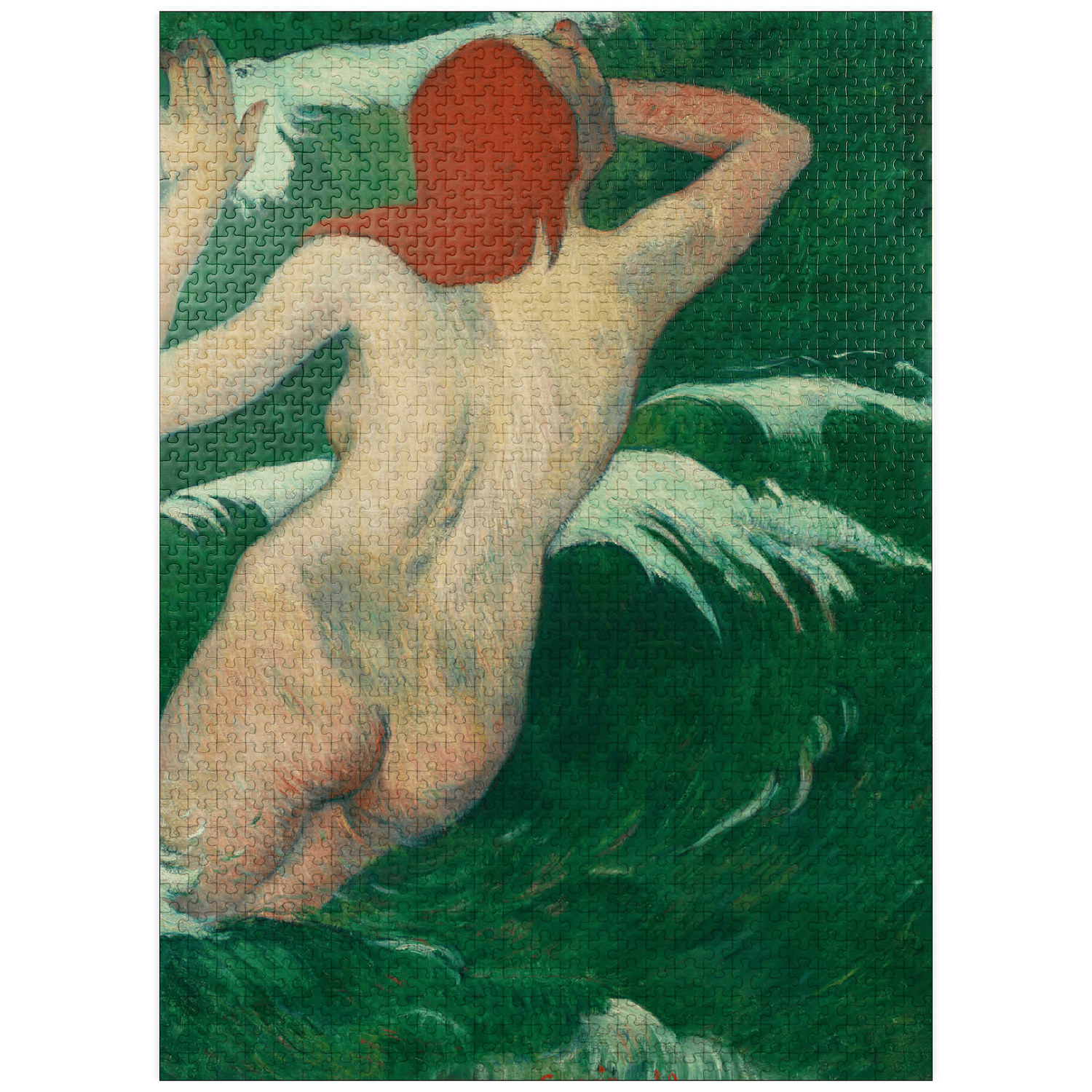 MyPuzzle - In The Waves (Dans Les Vagues) 1889 By Paul Gauguin - Premium 1000 Piece Jigsaw Puzzle for Adults