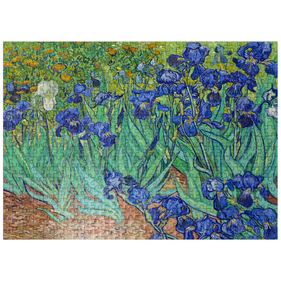 MyPuzzle - Irises 1889 By Vincent Van Gogh - Premium 500 Piece Jigsaw Puzzle for Adults