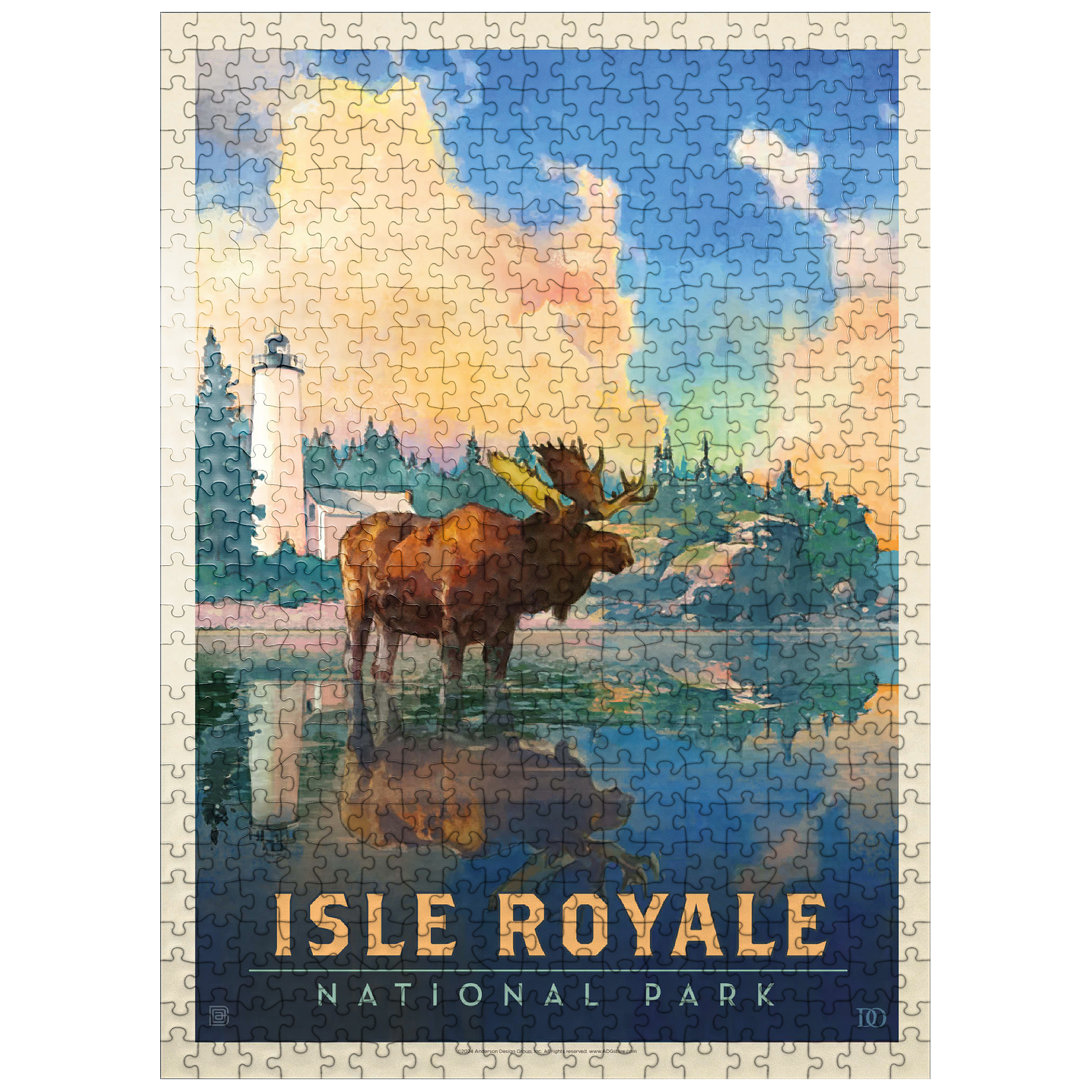 MyPuzzle - Isle Royale National Park: Sunrise, Vintage Poster - Premium ...