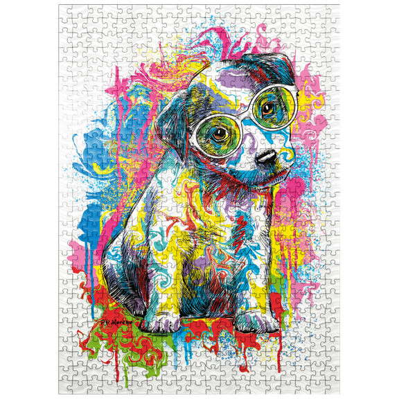 MyPuzzle - Jack Russell With Glasses - Premium 500 Piece Jigsaw Puzzle for Adults