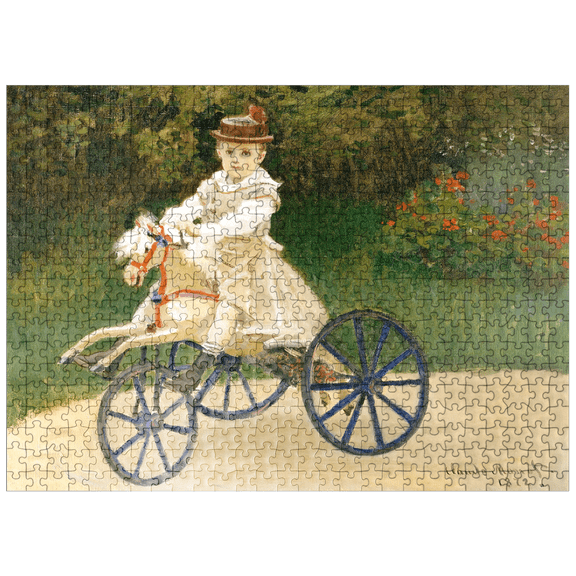 MyPuzzle - Jean Monet On His Hobby Horse 1872 By Claude Monet - Premium 500 Piece Jigsaw Puzzle for Adults