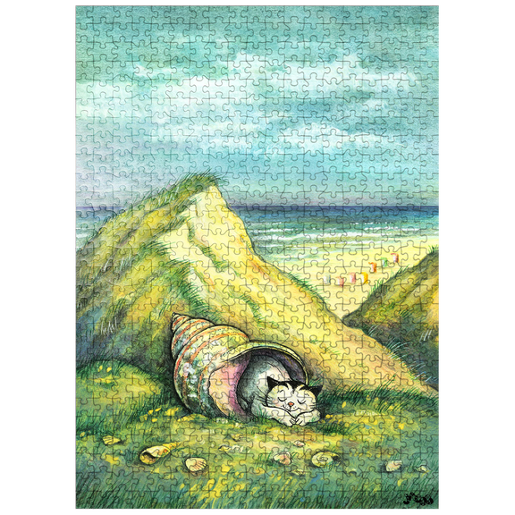 MyPuzzle - Kater Jacob - Rather Cuddle Than Shells! - Premium 500 Piece Jigsaw Puzzle for Adults