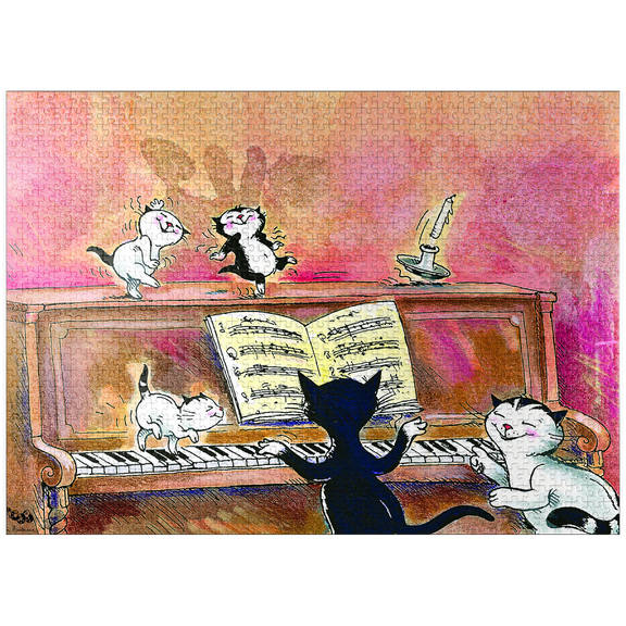 MyPuzzle - Kater Jacob - We Make Music! - Premium 1000 Piece Jigsaw Puzzle for Adults