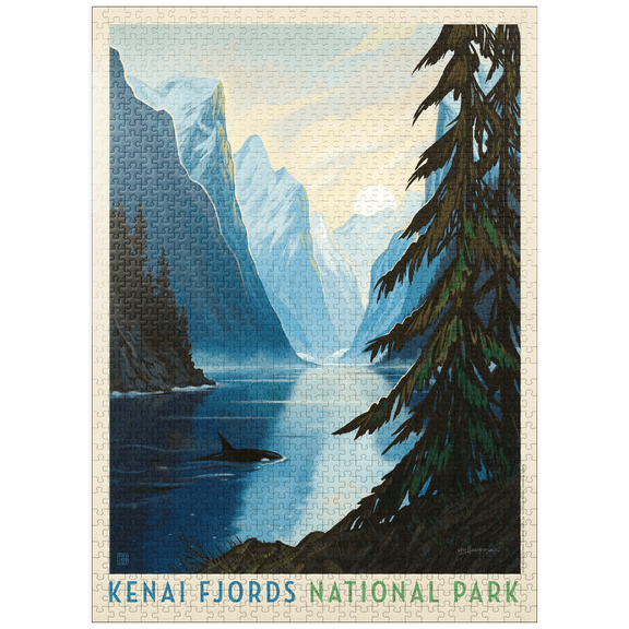 MyPuzzle - Kenai Fjords National Park: Orca - Premium 1000 Piece Jigsaw Puzzle for Adults