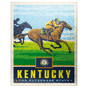 MyPuzzle - Kentucky: The Bluegrass State - Premium 100 Piece Jigsaw Puzzle for Adults