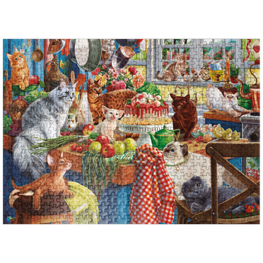 MyPuzzle - Kittens In The Kitchen - Premium 500 Piece Jigsaw Puzzle for Adults