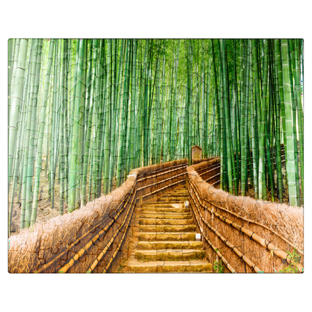MyPuzzle - Kyoto Japan In Bamboo Forest - Premium 100 Piece Jigsaw Puzzle for Adults