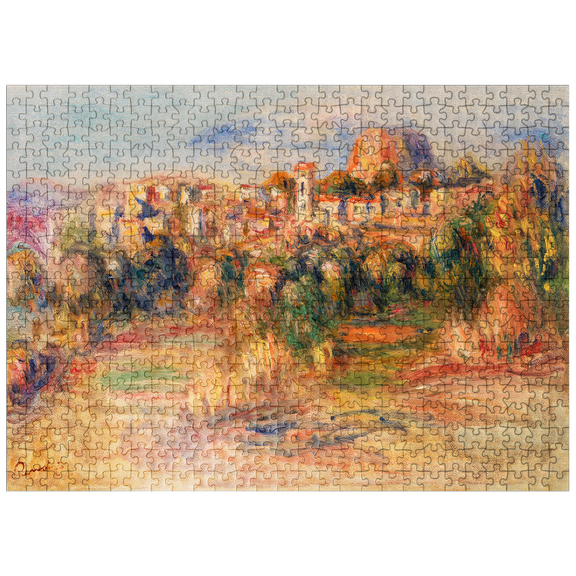 MyPuzzle - Landscape La Gaude (Paysage La Gaude) 1910 By Pierre-Auguste Renoir - Premium 500 Piece Jigsaw Puzzle for Adults