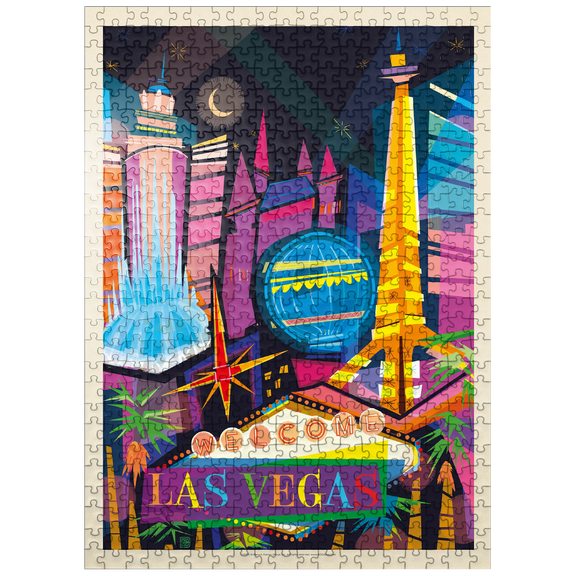 MyPuzzle - Las Vegas Neon (Mod Design) - Premium 500 Piece Jigsaw Puzzle for Adults