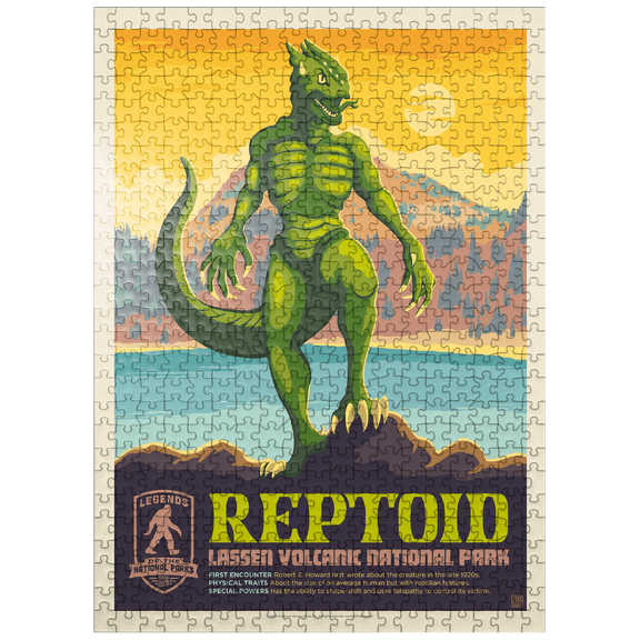 MyPuzzle - Legends Of The National Parks: Lassen Volcanic's Reptoid - Premium 500 Piece Jigsaw Puzzle for Adults