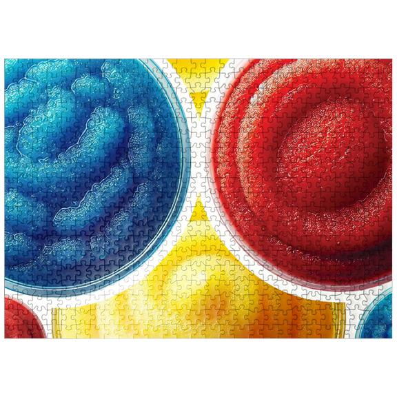 MyPuzzle - Macro Photography: Frozen Slushie Trio - Premium 500 Piece Jigsaw Puzzle for Adults