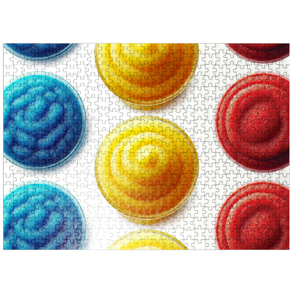 MyPuzzle - Macro Photography: Slushie Rows Collage - Premium 500 Piece Jigsaw Puzzle for Adults
