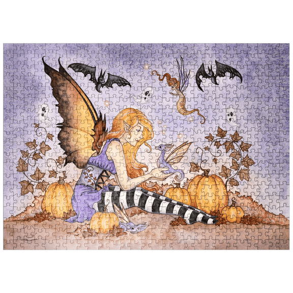 MyPuzzle - Magick In The Pumpkin Patch Fairy - Amy Brown - Premium 500 Piece Jigsaw Puzzle for Adults