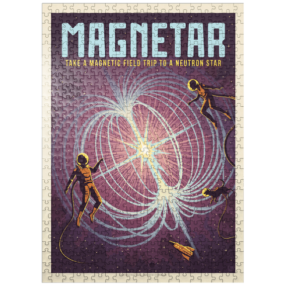 MyPuzzle - Magnetar: Neutron Star, Vintage Poster - Premium 500 Piece Jigsaw Puzzle for Adults