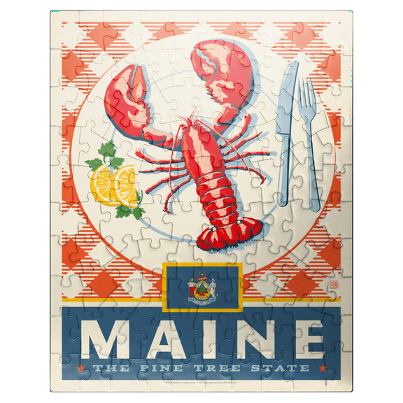 MyPuzzle - Maine: The Pine Tree State - Premium 100 Piece Jigsaw Puzzle for Adults