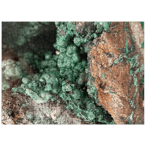 MyPuzzle - Malachite Mineral Geode - Premium 500 Piece Jigsaw Puzzle for Adults