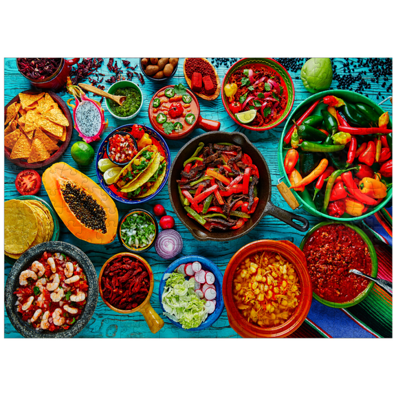 MyPuzzle - Mexican Food - Premium 300 Piece Jigsaw Puzzle for Adults