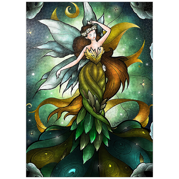 MyPuzzle - Midsummers Storm Stained Glass - Mandie Manzano - Premium 1000 Piece Jigsaw Puzzle for Adults