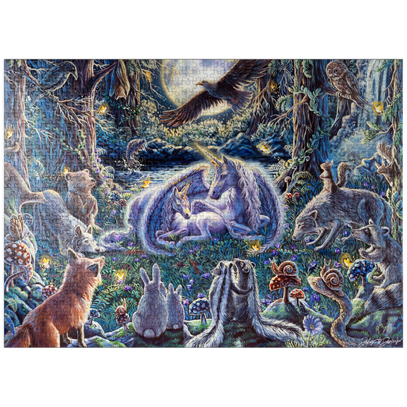 MyPuzzle - Miracle Unicorn Pegasus - Dakota Daetwiler - Premium 1000 Piece Jigsaw Puzzle for Adults