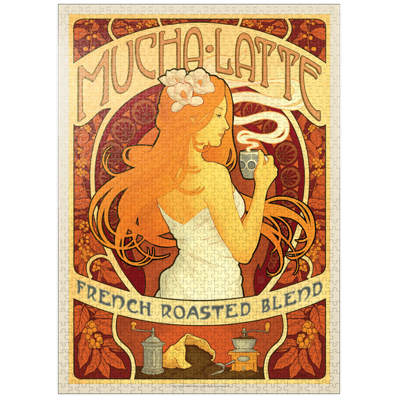 MyPuzzle - Mucha Latte, Vintage Poster - Premium 1000 Piece Jigsaw Puzzle for Adults