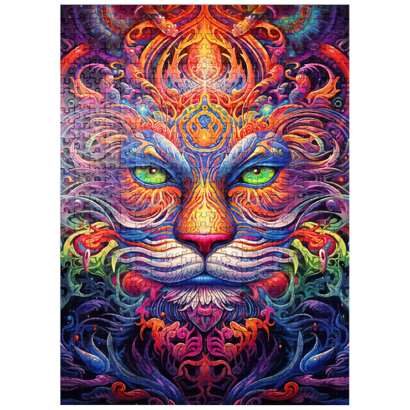 MyPuzzle - Mystical Psychedelic Cat - Premium 500 Piece Jigsaw Puzzle for Adults