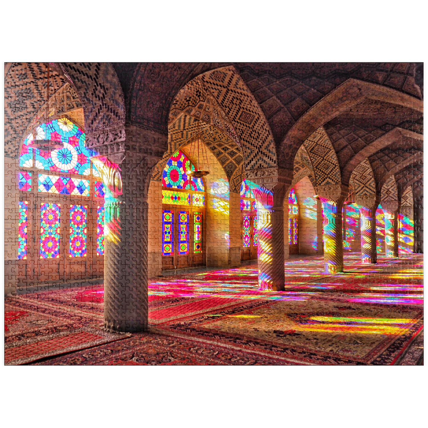 MyPuzzle - Nasir Al-Mulk Mosque In Shiraz, Iran - Premium 1000 Piece Jigsaw Puzzle for Adults