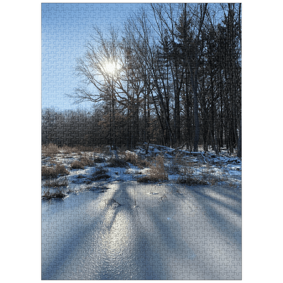 MyPuzzle - Nature Photography: Frozen Winter Sunrise - Premium 1000 Piece Jigsaw Puzzle for Adults