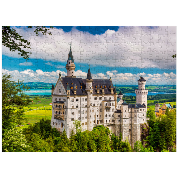 MyPuzzle - Neuschwanstein Castle On A Summer Day In Germany - Premium 300 Piece Jigsaw Puzzle for Adults