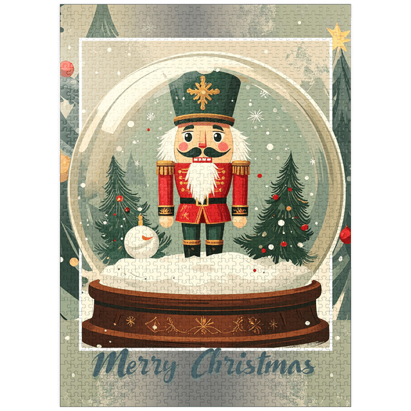 MyPuzzle - Nutcracker Soldier, Christmas Snow Globe - Premium 1000 Piece Jigsaw Puzzle for Adults