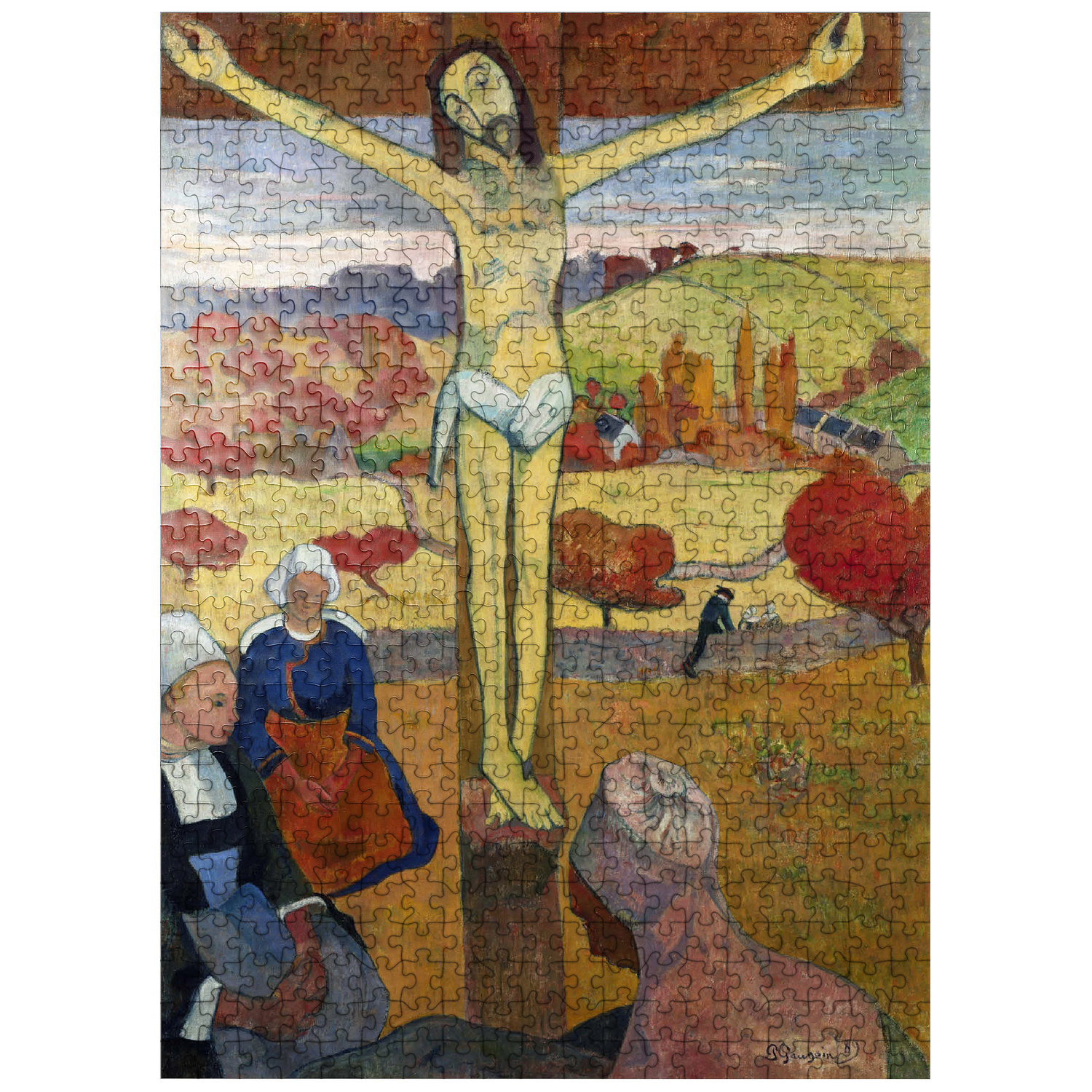 MyPuzzle - Paul Gauguins The Yellow Christ Le Christ Jaune 1886 - Premium 500 Piece Jigsaw Puzzle for Adults