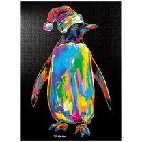 MyPuzzle - Penguin With A Hat - Premium 1000 Piece Jigsaw Puzzle for Adults
