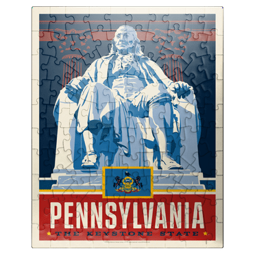 MyPuzzle - Pennsylvania: The Keystone State - Premium 100 Piece Jigsaw Puzzle for Adults