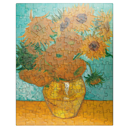 MyPuzzle - Piatnik: Sunflowers By Vincent Van Gogh - Premium 100 Piece Jigsaw Puzzle for Adults