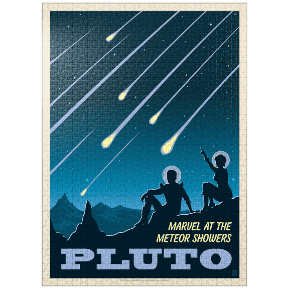 MyPuzzle - Pluto: Meteor Showers, Vintage Poster - Premium 1000 Piece Jigsaw Puzzle for Adults