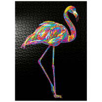 MyPuzzle - Pop Colors Flamingo - Premium 500 Piece Jigsaw Puzzle for Adults