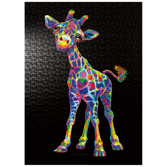 MyPuzzle - Pop Colors Giraffe - Premium 500 Piece Jigsaw Puzzle for Adults