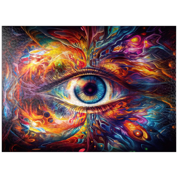 MyPuzzle - Psychedelic Eye - Premium 1000 Piece Jigsaw Puzzle for Adults
