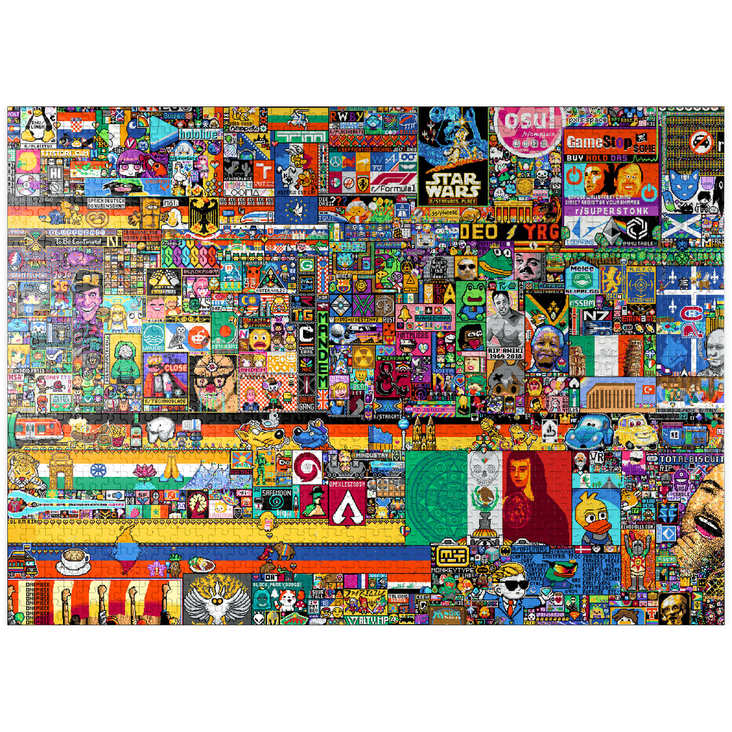 MyPuzzle - R/place Reddit Pixel War 04.2022 - Extreme Size, Part 3/6 ...