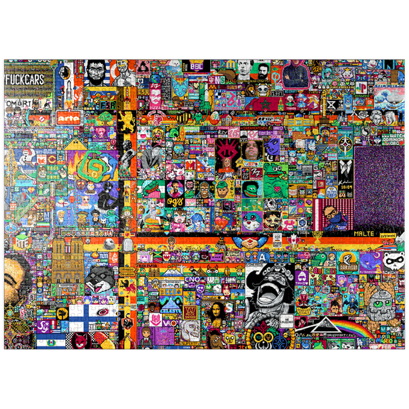 MyPuzzle - R/place Reddit Pixel War 04.2022 - Extreme Size, Part 4/6 For Collage - Premium 1000 Piece Jigsaw Puzzle for Adults